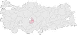 Aksaray Turkey Provinces locator